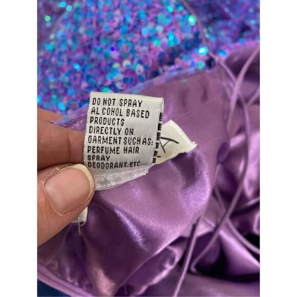 Amarra Sequin Purple Formal Gown Size 6 - Picture 16 of 16